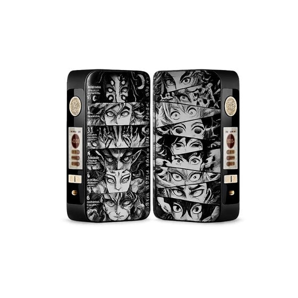 Mod dotBox 220 V2 220W 2x18650 Gravé (Recto/Verso) Demon Slayer Black- Dotmod