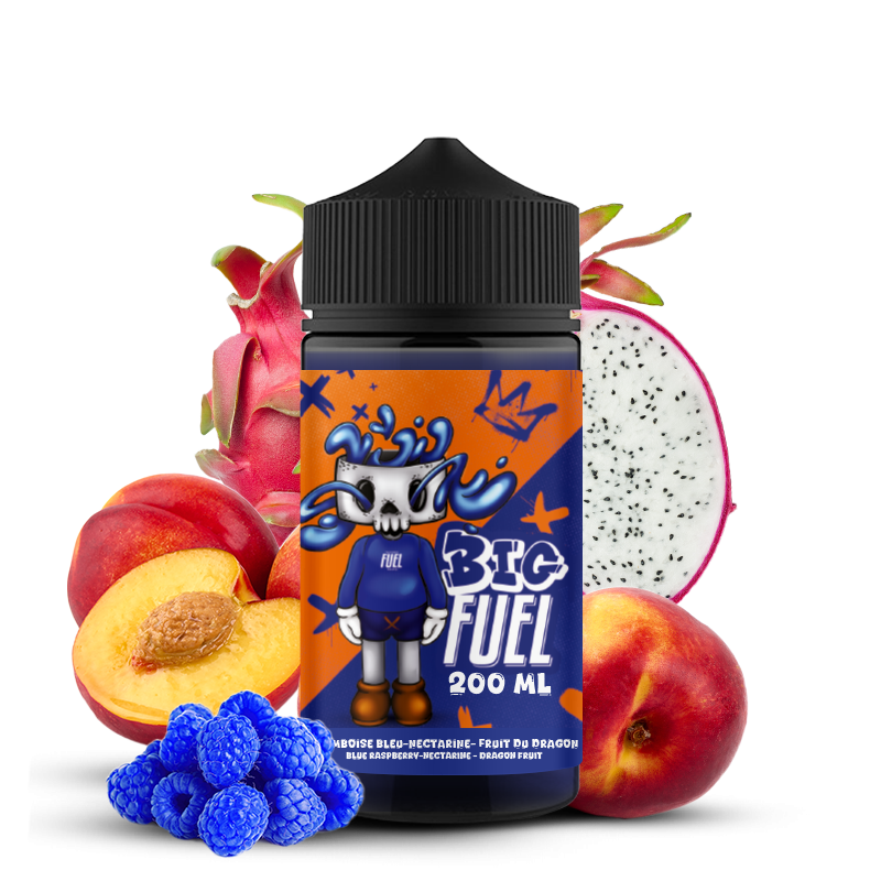 Framboise bleue, Nectarine, Fruit du Dragon 200ml 0mg BIG FUEL - Maison Fuel