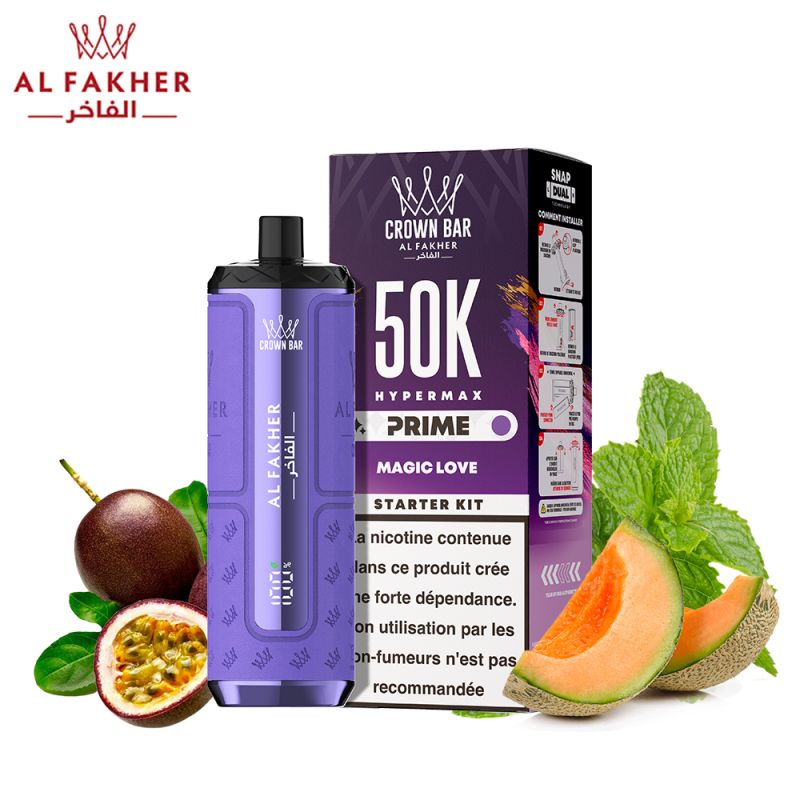 Puff Crown Bar 50K 2x10ml Hyper Max Prime - Al Fakher