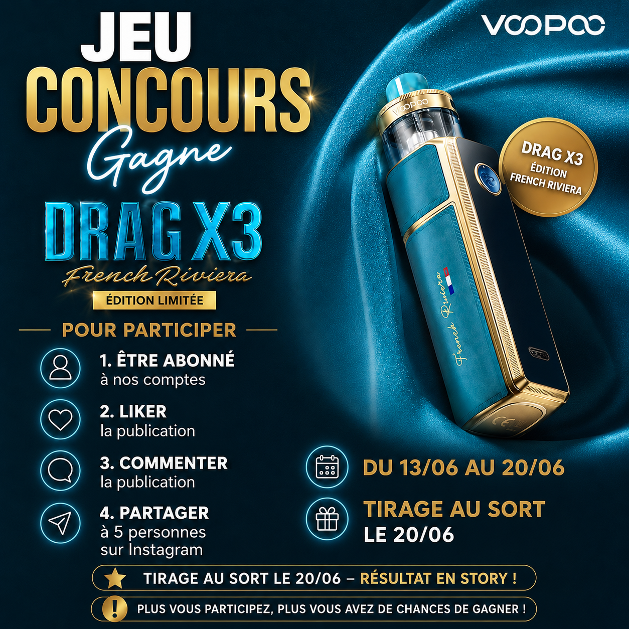 Pack Pod Drag X3 PnP X 5ml French Riviera - Voopoo