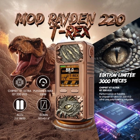 Mod Rayden 220 T-Rex Limited Edition 3000pcs - BD Vape